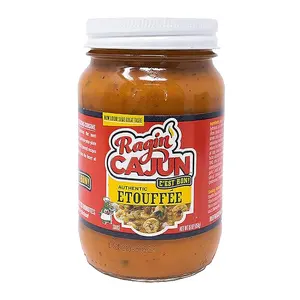 Ragin' Cajun Etouffée Sauce - 16 oz Jar, Fully Cooked - Authentic Louisiana Creole Sauce for Shrimp & Chicken