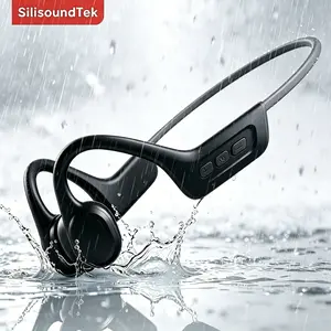 SST S800C Bone Conduction Open-Ear Earphones, Wireless Headset, IPX7 Waterproof Bluetooth 5.3 Audio Device with Mic, 10H Playtime, Magnetic Chargeable for Swimming, Running