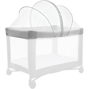 Net for Pack N Play, Keep Cats Out, Netting Cover with 2-Way Zipper for Playpen, Foldable with Bag, White
