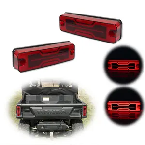 2PCS Red ATV LED Taillight Brake lamps Lights For Honda Pioneer 520 700 1000 2014 2015 2016 2017 2018 2019 2020 2021 2022 2023 2024