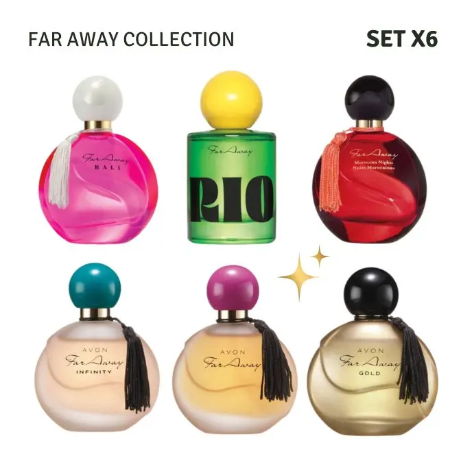 Far Away Collection Perfume Set 6 Piece Eau de Parfum AVON