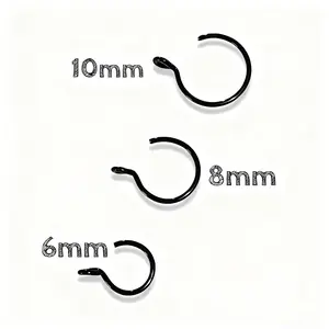 Handmade Faux Nose Ring Hoop in Copper Wire - Sizes 6mm, 8mm, 10mm