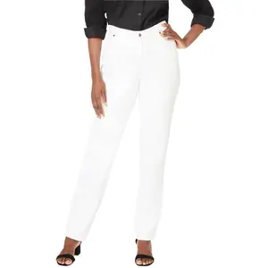 Jessica London Women's Plus Size Classic Cotton Denim Straight-Leg Jean - 28, White