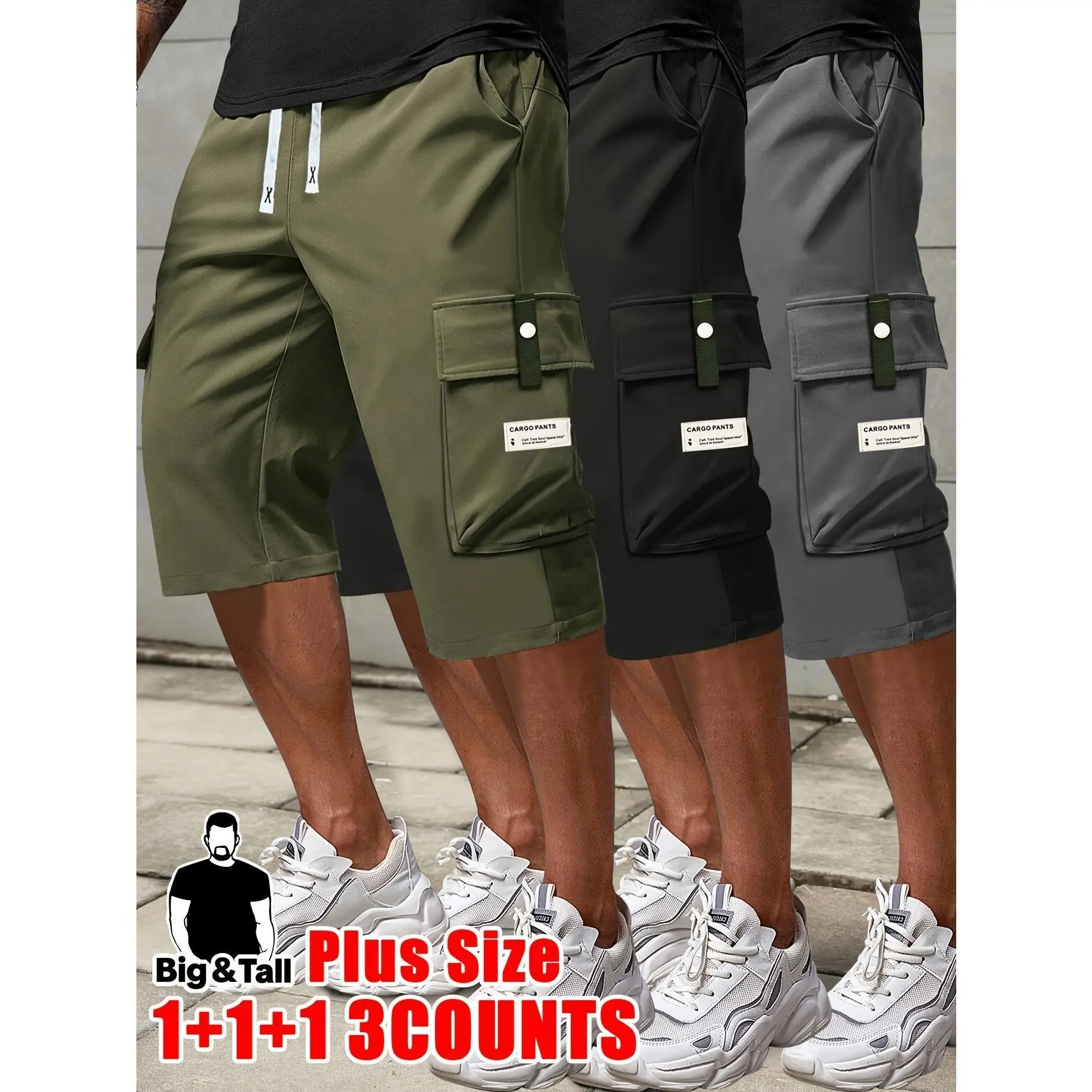 Gray+Military Green+Black