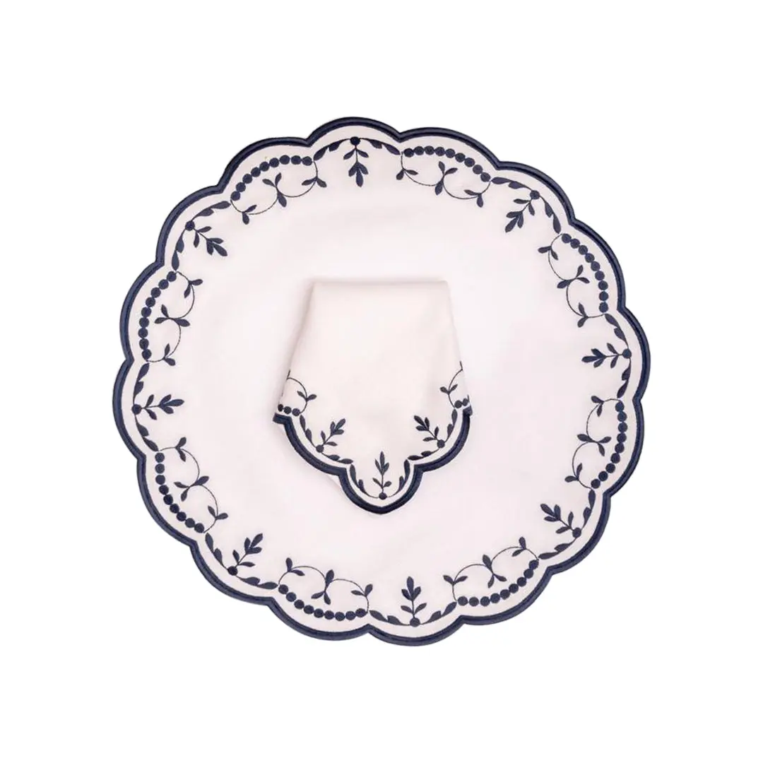 Firenze Navy Linen Placemat