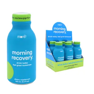 (TikTok Shop) Morning Recovery Lemon Ginger: Electrolyte, Milk Thistle Drink Proprietary Formulation to Hydrate While Drinking for Morning Recovery, Highly Soluble Liquid DHM