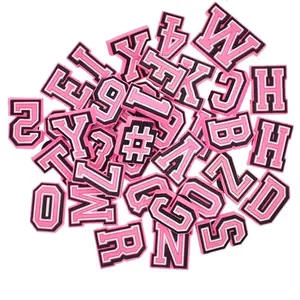 Pink Letters Croc Charms