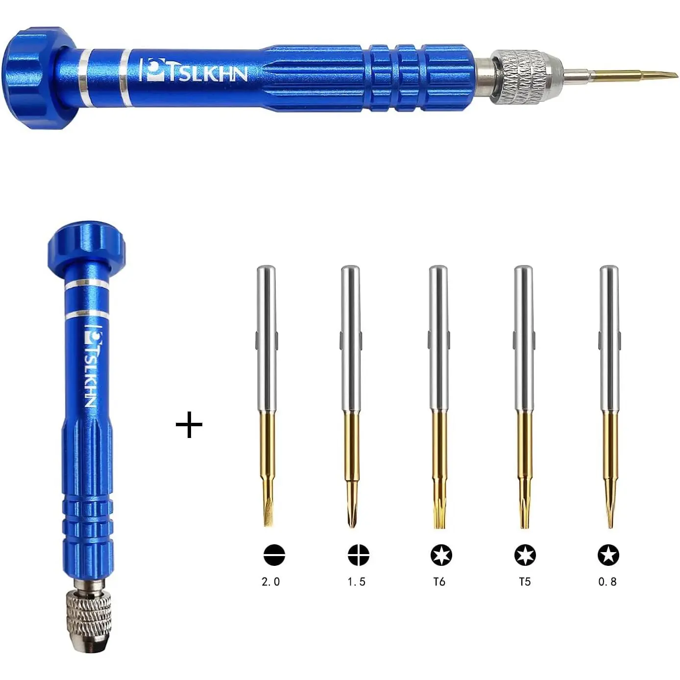 5-in-1 Multifunctional Small Screwdriver, PTSLKHN S2 Steel Magnetic Screwdriver Kit for Eyeglass, Sunglasses, Electronics, Cellphone, Jewelry and More Versatile Stainless Steel Auto Tool SetSurfoze