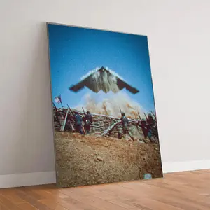 B-2 Spirit Stealth Bomber Poster – Battlefield Military Wall Art for Room Decor