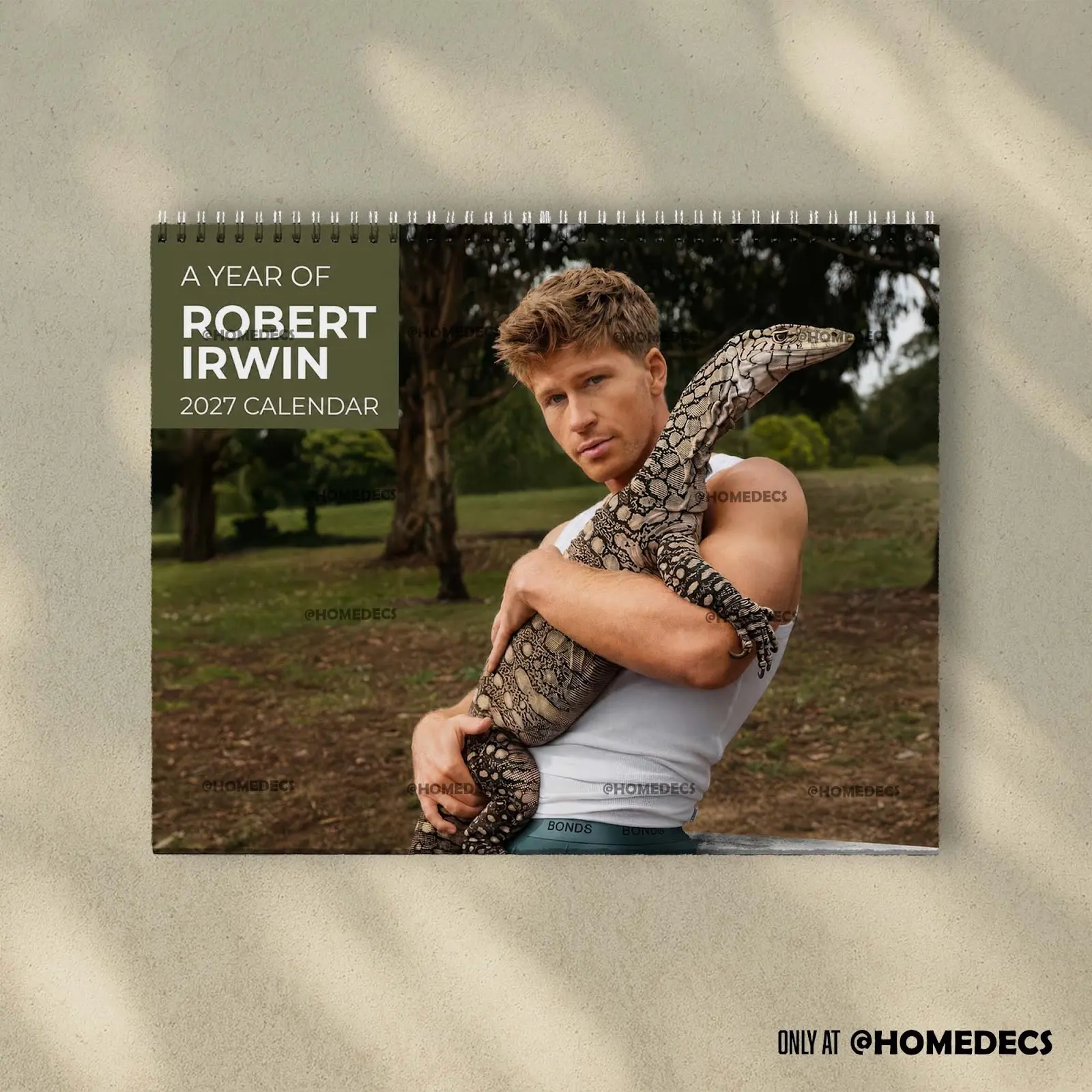 2027 Calendar, A Year Of Robert Irwin - Wildlife Conservation, Animal, Nature & Zoo Lover |  Home Decor, Office Decor - New Year Fan Gift, Unique Gift