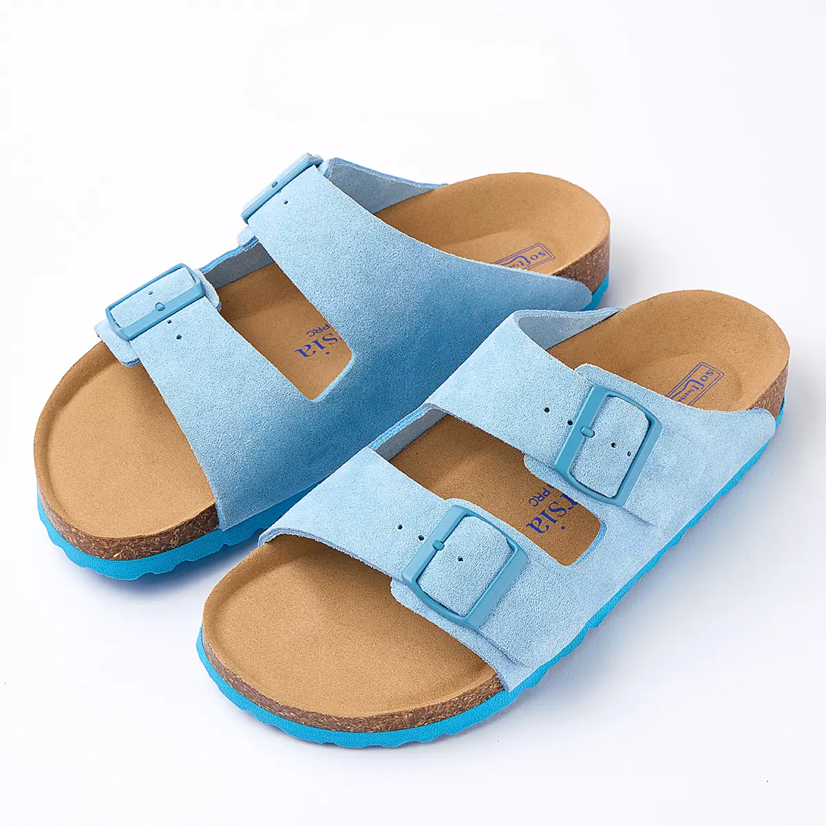 Girsia Women's Classic Suede Microfiber Leather Sandals, Lightweight Footwear with Non-Slip Sole, Adjustable Double Straps, Comfortable Cushion & Arch Support for Summer, Classic Sandals, Women's Sandals