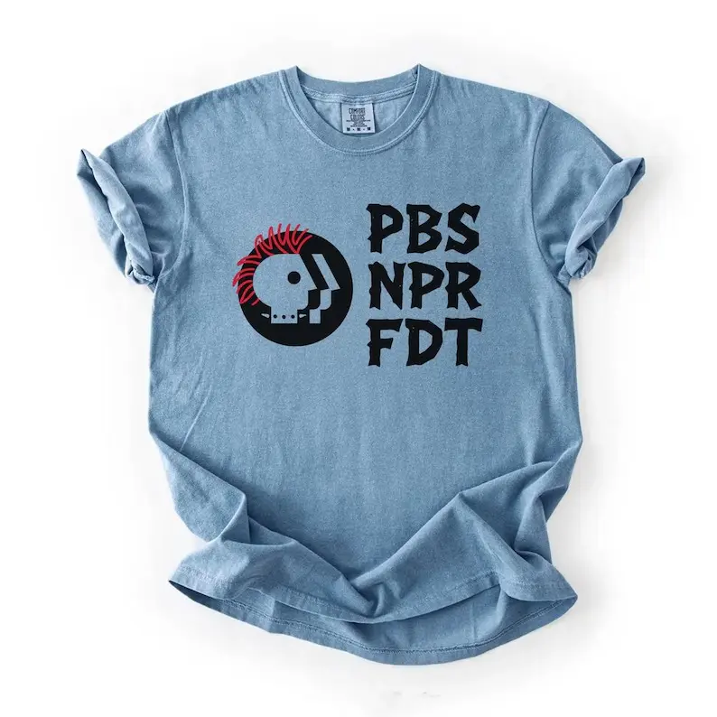 Comfort Colors PBS, NPR, FDT Resistance Shirt, Resist Tyranny Support Public Broadcasting, Political Graphic Tee