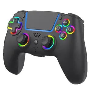 NEW Anti-Drift PS5 Pro Wireless Controller with 7 RGB Colors Lighting Dual Vibration Turbo 6 Axis Gyro Sensor Programmable Headset Jack for PS5 Pro PC MAC iOS Android10 Steam Deck Remote Joystick Colorful