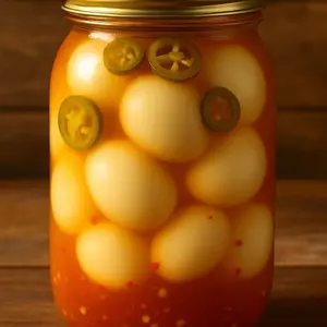 Da Bay Pickle Factory + Crazy Cajun Fat Eggs Snack - 32 FL OZ + 12 Fat Chicken Eggs & Jalapeños Cajun Seasoning - Foods Flavor Jar