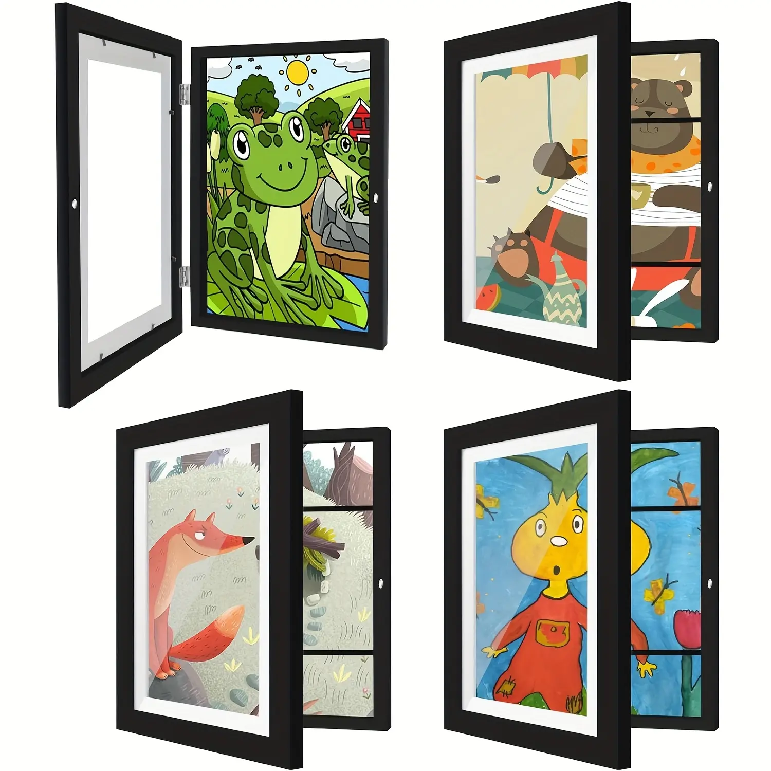 1/ 4/ 8 Pack Kids Artwork Frames Changeable, 8.5x11in Kids Art Frames Front Opening, Children Art Projects Kids Art Frames Picture Frames for Kids Drawing, Crafts and Photos, Holds 130pcs