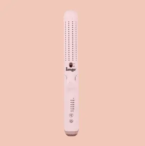 L'ANGE HAIR - Le Duo Edge 360° Airflow Titanium Styler - Blush Pink, 2-in-1 Flat Iron Straightener & Curler, 1” Wide Titanium Plates with Rounded Corners & Softly Beveled Edges, Smooth Flawless Results, Airflow Curling Iron with Ergonomic Handle, Ionic Ha