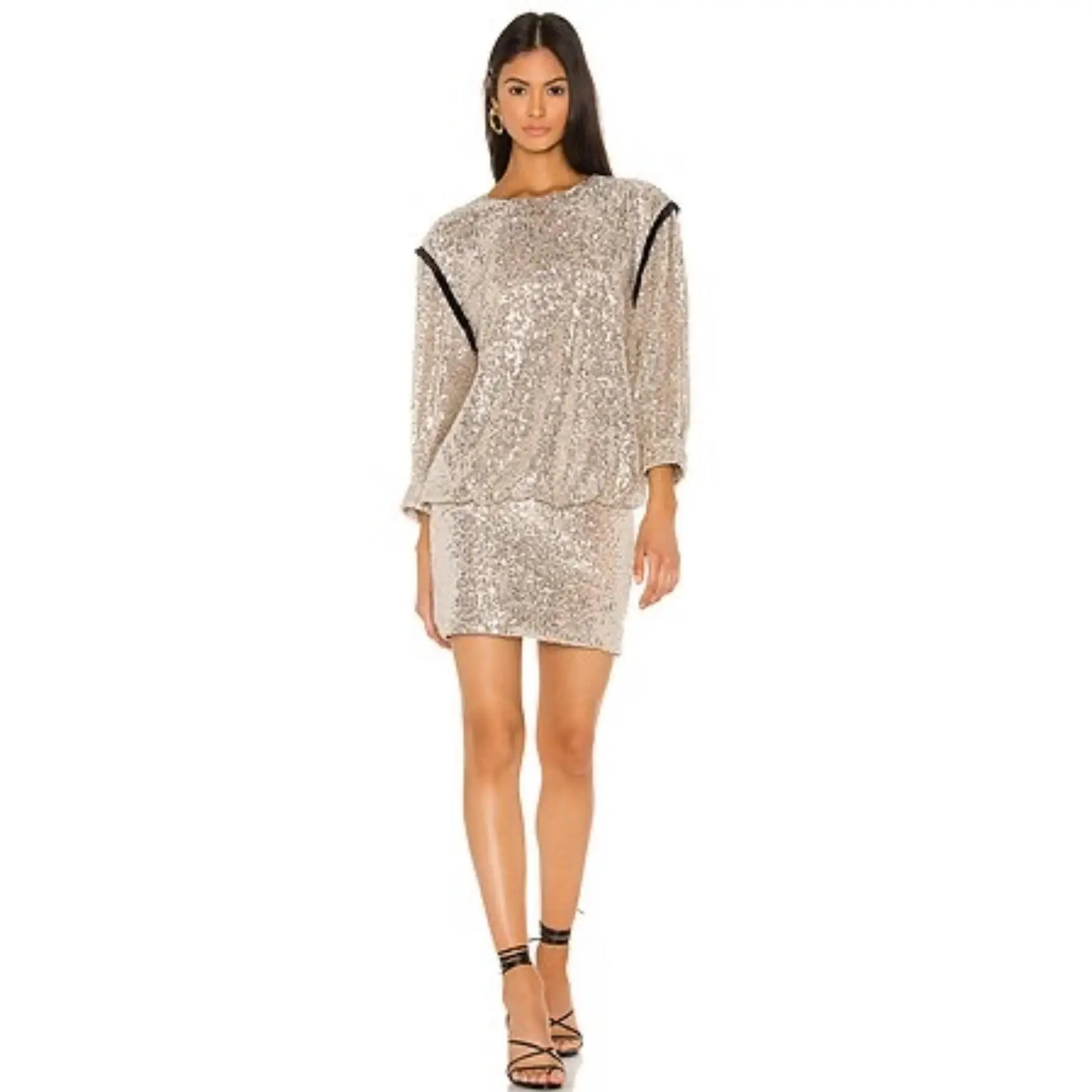7 For All Mankind. Sequin Mini Blouson Dress. Sz. XL