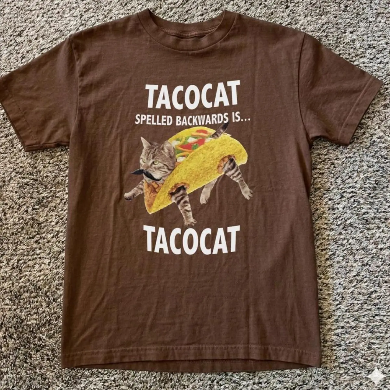 Tacocat Spelled Backwards Funny Cat T-Shirt, Taco Cat Meme Shirt, Cute Cat Lover Gift, Funny Animal Graphic Tee, Retro Humor Unisex Shirt, Cat Dad Cat Mom Tee