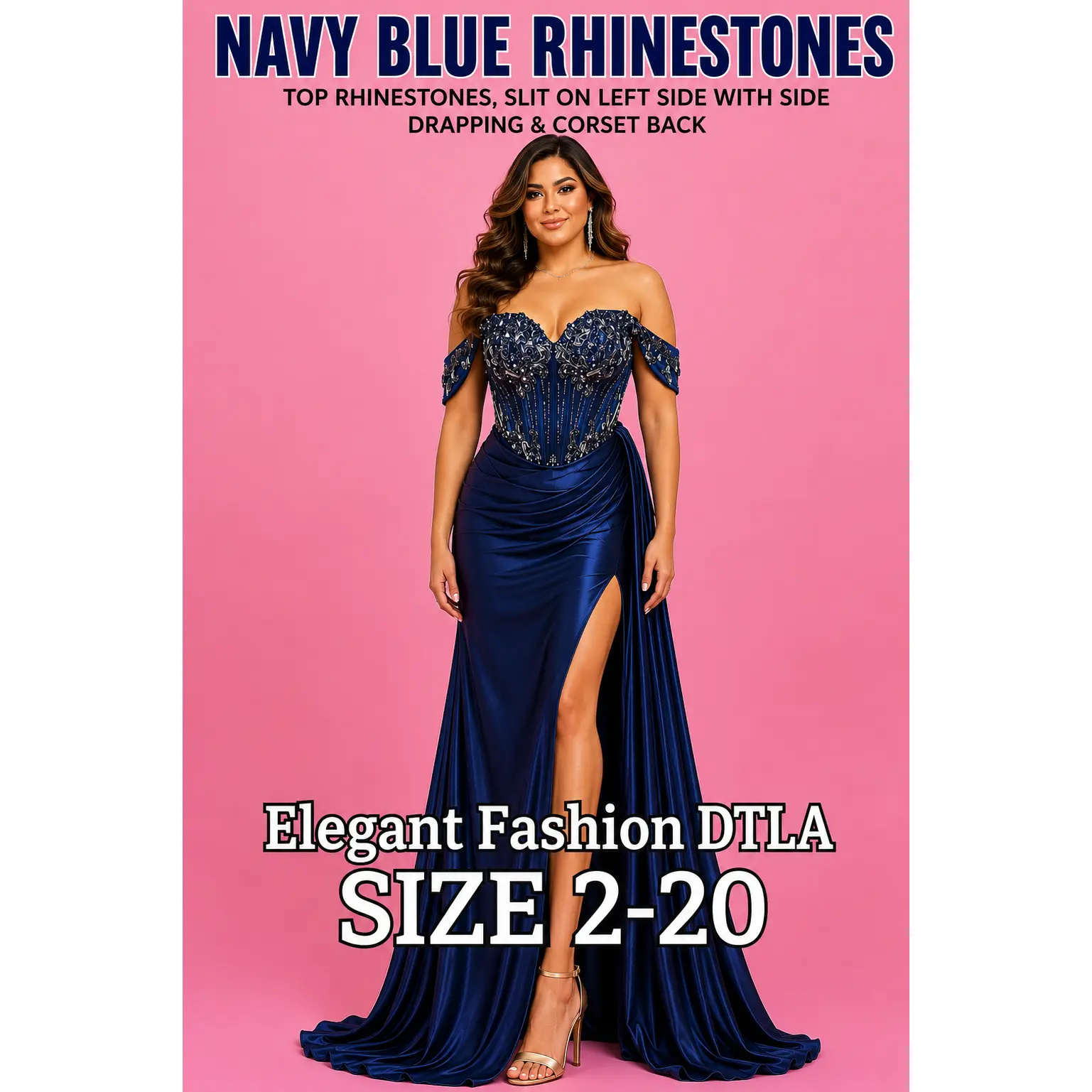 NAVY BLUE (SIZE 2-20)✨ Elegant Fashion✨ (
