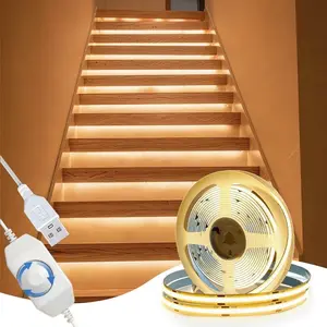 1m/3m/5m/ COB LED Strip Lights with Dimmer, Adjustable Brightness Led, 8mm Width, USB Interface, High Brightness, Dotless Cuttable Tape for DIY Projects, Led Ambient Lighting, Ideal for Bedroom, TV Backlight, Kitchen and Home Decoration