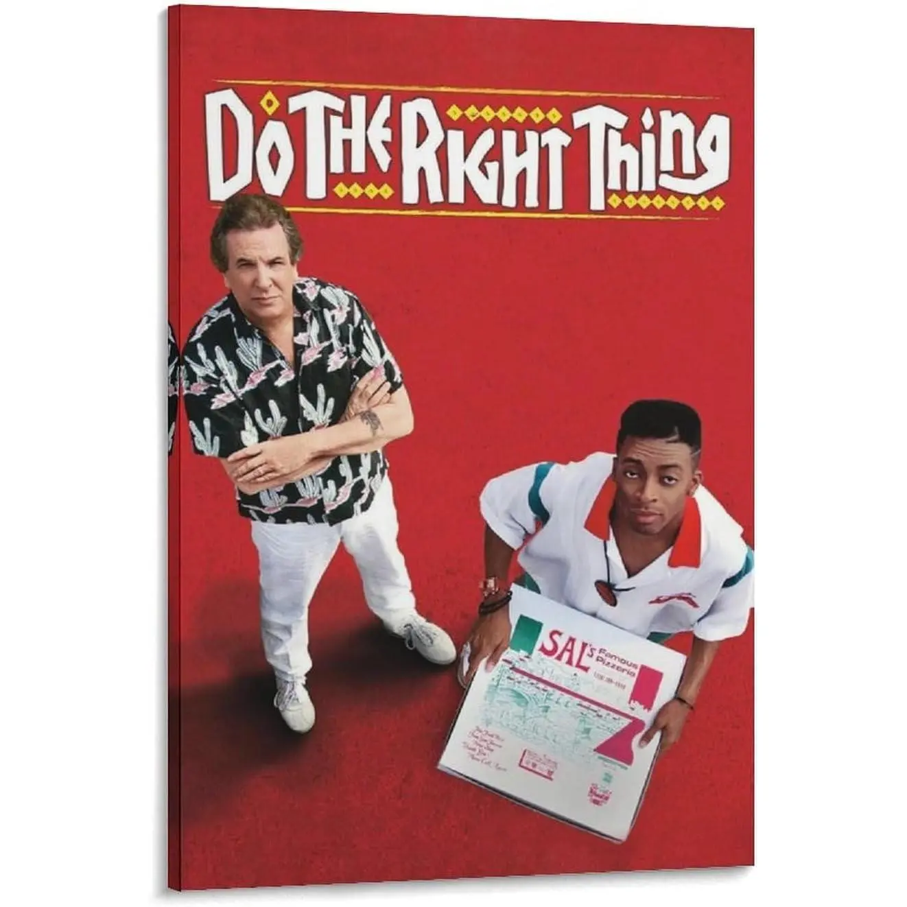 Do The Right Thing Movie Poster Canvas Wall Art Posters For Room Aesthetic And Decor 3Canvas Painting Posters And Prints Wall Art for Living Room Bedroom Decor 24x36inch(60x90cm) Gifts Colorful Ornaments Decoration Artistic Photo Frame-Style