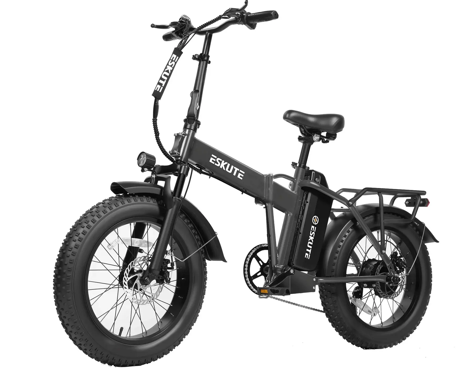 ESKUTE D300 Adult Folding Electric Bike, 1200W Peak Motor, 48V 20.8Ah Removable Battery, 20"×4 Fat Tire, 7-Speed, 20+ MPH Speed, Up to 80 mi Range, NFC Smart Unlock