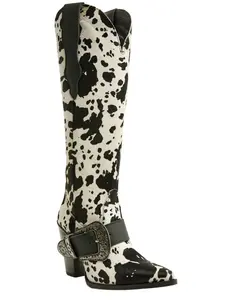Dingo Women's Women'S Spur Crazy Tall Western Boot Snip Toe - Di2385-Cow
