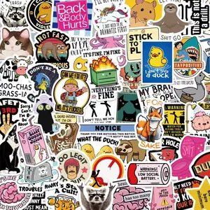 130PCS Funny Saying Sticker Pack - Snarky, Sarcastic Bold Humor Vinyl Waterproof Meme stickers for laptop, computer, water bottle, ipad, phones bumper folding chair sticker pack