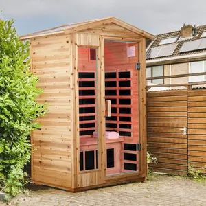 [SOIYELIFE] Two person Far infrared old fir outdoor sauna room Unique furniture