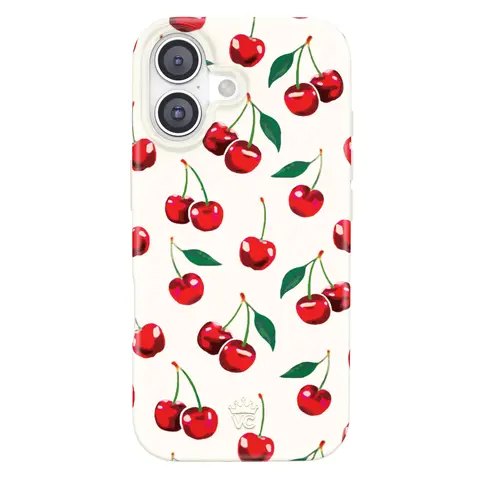 Velvet Caviar Mon Cheri Cherry Magnetic Smartphone Case - Polycarbonate Protection, Cute Cellphone Accessory, Shockproof, Scratch-Resistant, Red Cherry Casing, Ideal Valentine Gift for iPhone Devices, Phone Cover