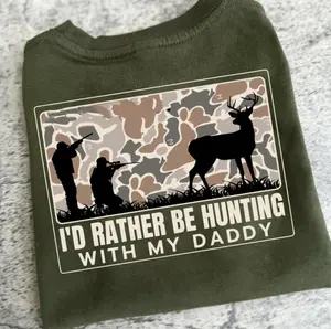 Adult & Youth Camo Deer Hunting With My Daddy Tshirt, Youth boy clothing, stuff for boys, western clothing, gift for daughter, family shirt