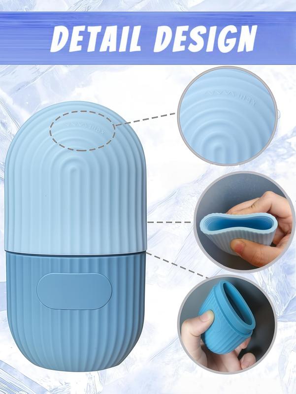 LMMAKE 1Pc Ice Roller for Face and Eye, Silicone Ice Facial Roller, Reusable Ice Cube Roller for Shrink Pores, Anti Wrinkle, Reduce Puffiness, Calming Pink Lemon Blend for Acne Treatment, Skin Care Gift