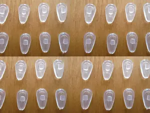 $9.95 16 Pairs 32 Pcs Soft Eyeglasses Nose Pads Push No Screw in Silicone Comfort Air Chamber Cushion Anti Slip Nose Pieces for Glasses Sunglasses Replacement Parts Adhesive
