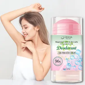 Magnesium Zinc Salt Deodorant Stick, Fresh Odor Control, Gentle Dry Feel, Underarm Body Care, Non-Sticky, Portable, All-Day Freshness