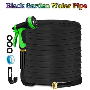 Garden Hose 100ft Water Hose Flexible Heavy Duty Outdoor Lightweight No Kink Long Non-Expandable High Pressure Flat, Fitting for Outside Yard Lawn Car Wash