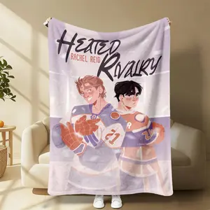 Heated Rivalry Rachel Reid Hockey Romance Flannel Blanket Super Soft Cozy Throw for Bed Sofa Travel Best Gift for Bookworms Bohemian Gingerbread Cookie native father spiritual Gryffindor Cartoon dachshund merch Themed Small