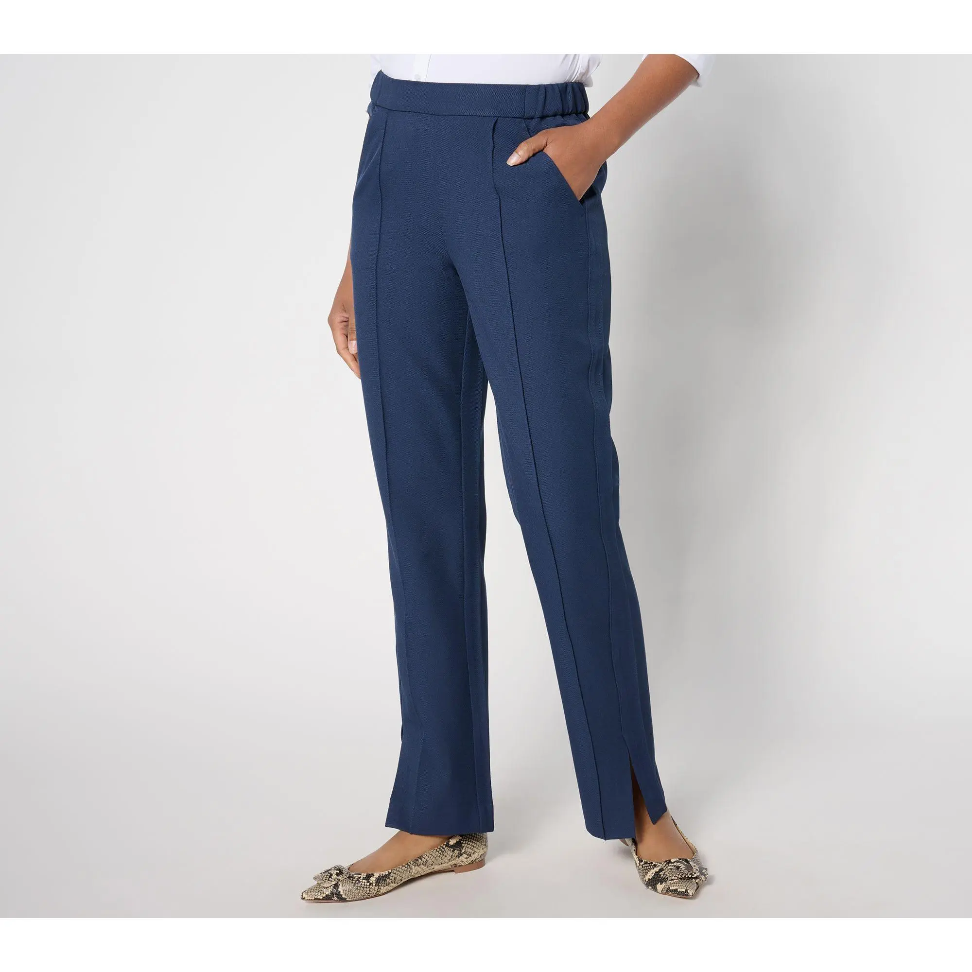 Isaac Mizrahi Live! Petite Timeless Twill Straight Leg Pants Isaac Mizrahi Live! Petite Timeless Twill Straight Leg Pants