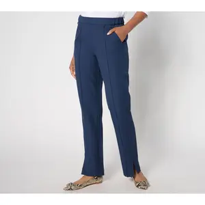 Isaac Mizrahi Live! Petite Timeless Twill Straight Leg Pants
