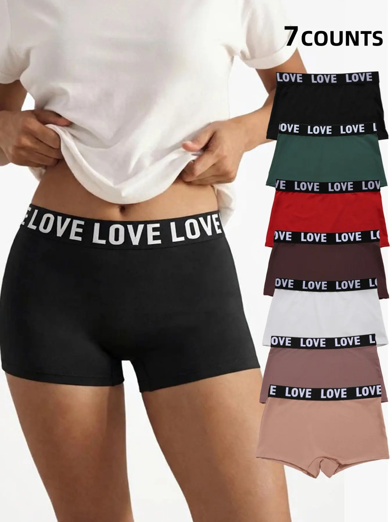 Women's Briefs Letter Elastic Waist Slim Comfortable Breathable Fabric Casual Underwear Suitable for Daily Wear and Sports All Seasons Panties