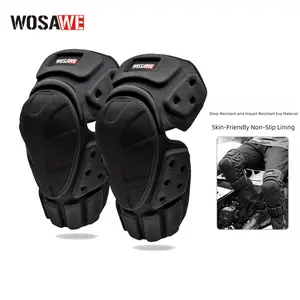 WOSAWE Adjustable Motorcycle Riding Knee Pads Motocross Tactical Sport Riding Cycling Skating Ski Knee Protector Guards Braces Support Protection Motorbike Protective Gear