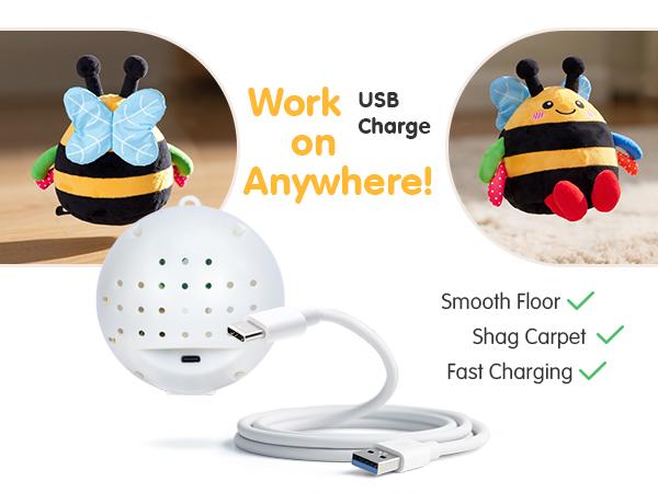 hahaland Baby Toy for 6-12 Months – Crawling Musical Dancing Bouncing Learning Bee Plush,Abeja que baila/Abeja que canta/ Interactive,48 Songs & Repeat what you say,Tummy Time Toy infant toy for Birthday 0-3 Months/6-12 Months Easter Basket Stuffers