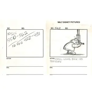 Chip n Dale Rescue Rangers Original Production Animation Storyboard Walt Disney FIRST EPISODE 1988 A158