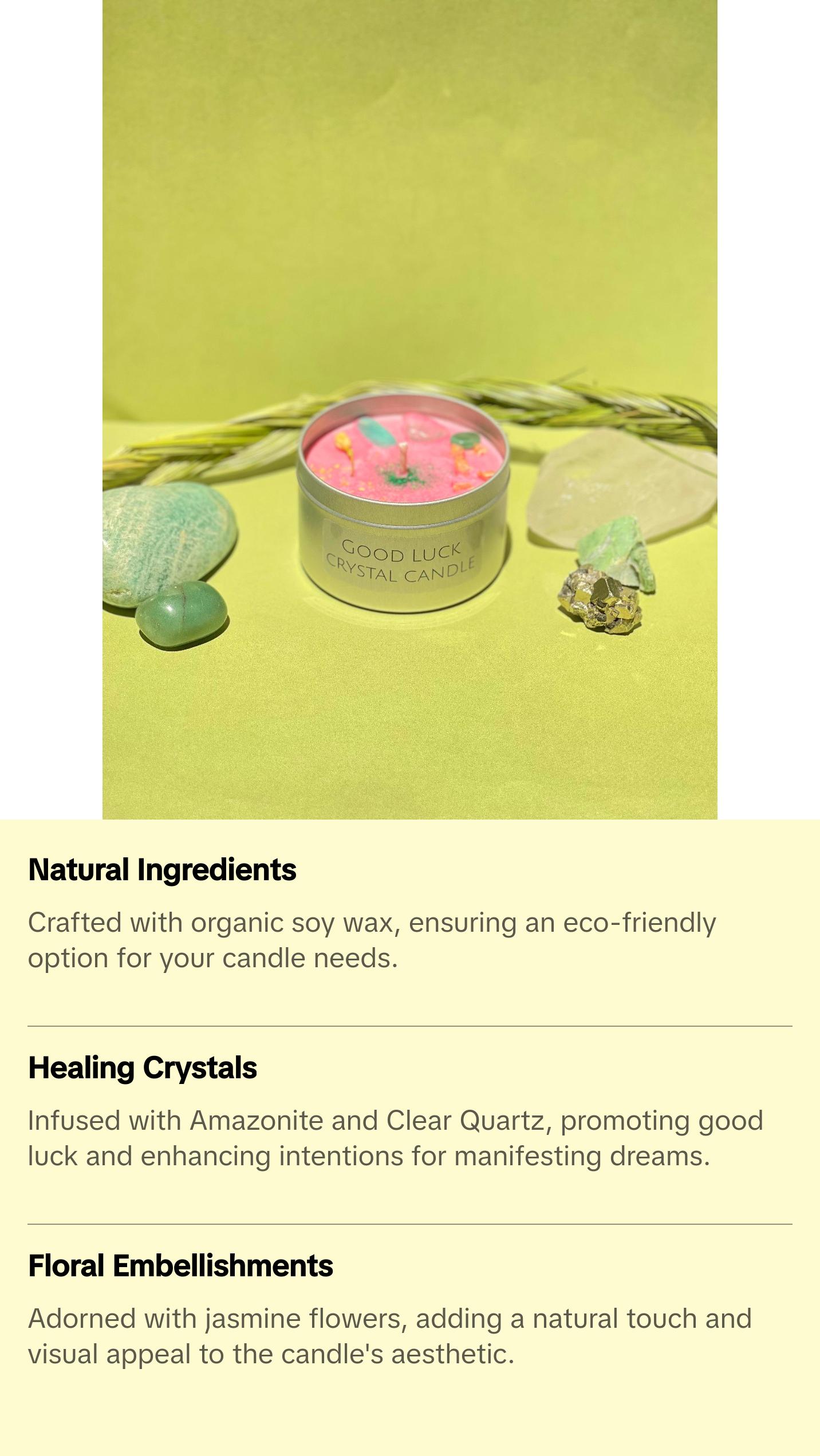 Good Luck Crystal Candle