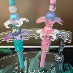 Beaded Double Lily Pens with ink refills