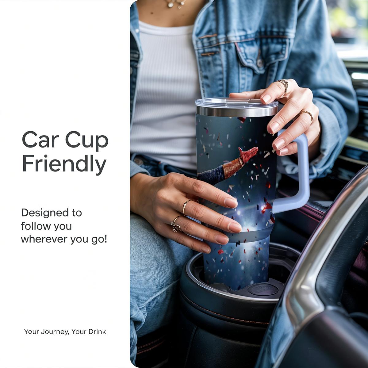 30 oz The Boys "The Seven" Series Insulated Tumbler, Ultimate Anti-Hero Travel Mug with Superhero Graphic, Comfort Handle & Straw, Perfect Gift for Sci-Fi Series Fans, Season 5 Celebration Edition