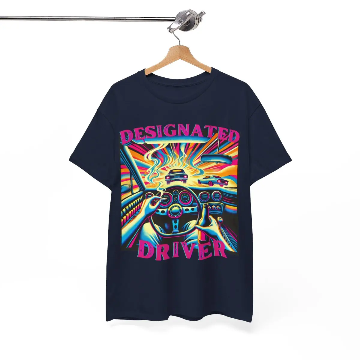 "Designated Driver" Funny T-Shirt - Unisex Heavy Cotton Tee - Funny Car Shirt, Graphic Tee, Gift for Him, Gift for Her, Beer Shirt, Drinking Shirt, Party Shirt, Cigarette Shirt, Funny Shirt, Classic Casual Tshirt, Car Shirt, Aesthetic, Retro
