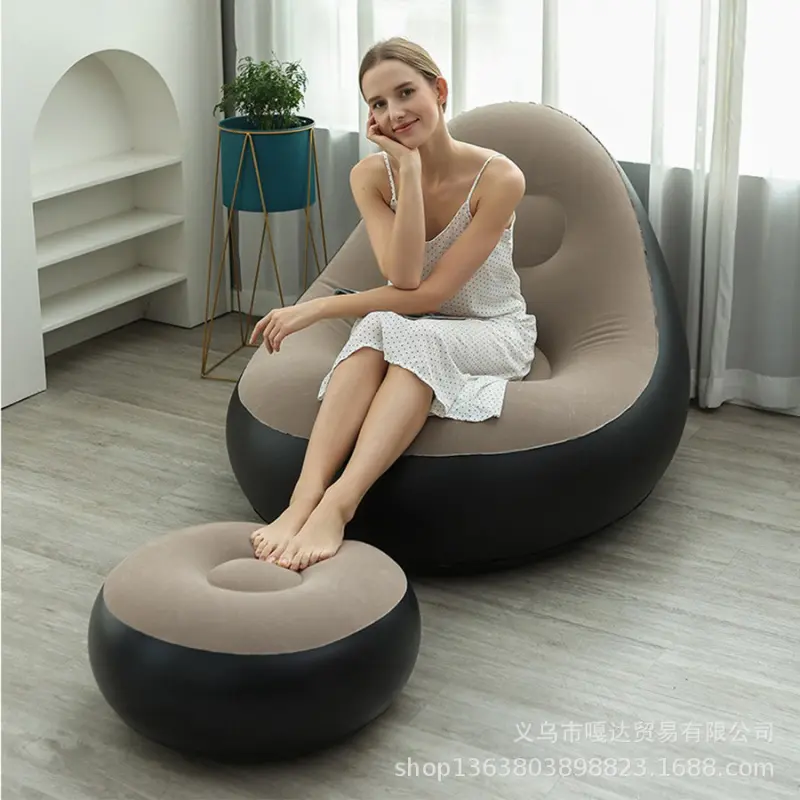 New inflatable lazy sofa, foldable recliner, outdoor sofa bed with footrest, combination flocking sofa wholesale New inflatable lazy sofa, foldable recliner, outdoor sofa bed with footrest, combination flocking sofa wholesale