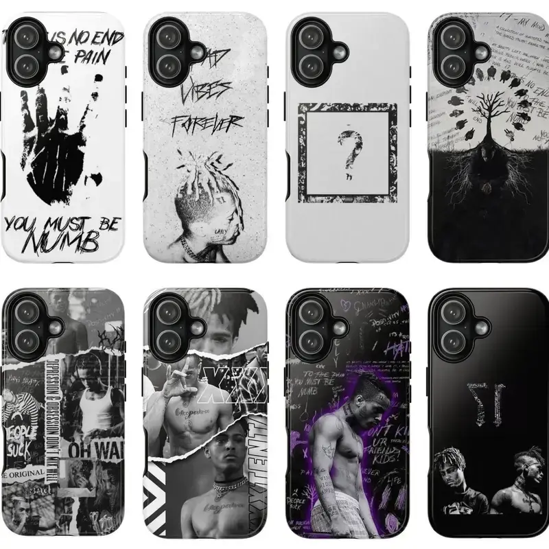 8 Styles XXX TENTACION Tribute Rapper Phone Case, Rapper Album Phone Case, Case for Iphone