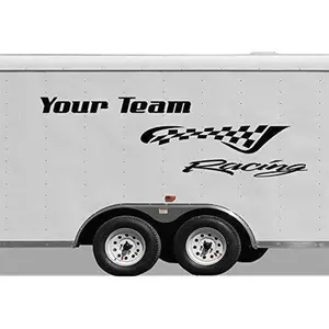 Your Team Name Racing Trailer Decals Stickers Mural