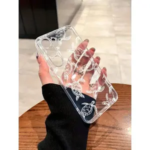 1pc High Transparent Dotted Sea Turtle Colorful  Thick Shockproof Phone Case Compatible With Samsung Galaxy Series A54/A53/A52(A52S Compatible)/A34(5G)A32(5G)/A14(5G)/A13 5G/A04S/S21/S21U/S22/S22U/S23/S23+/S23U And S24 Series A15/A35(5G)/A55(5G)/A25(5G)